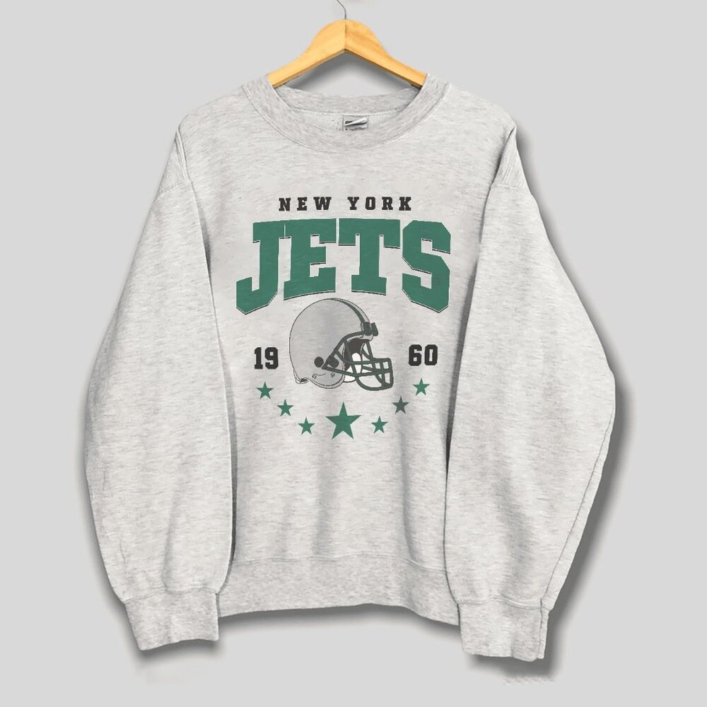 1960 New York Jets Football Crewneck Sweatshirt, Retro NFL Shirt For Men Women